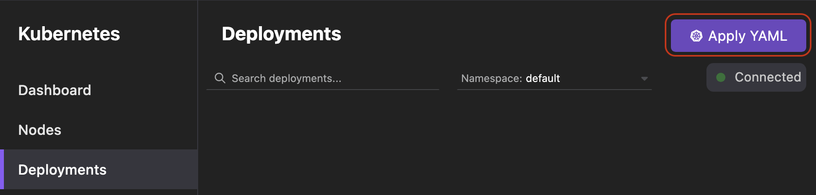 applying a yaml manifest