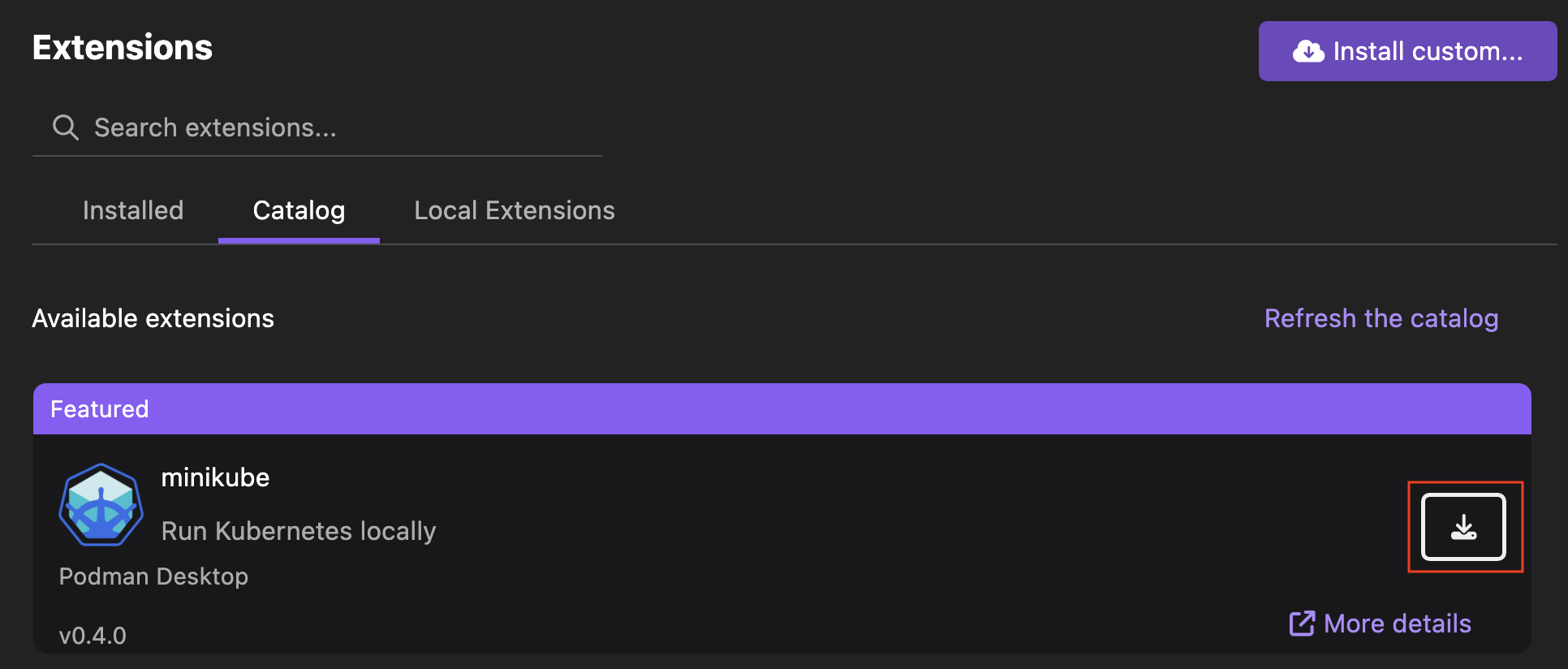 install the extension