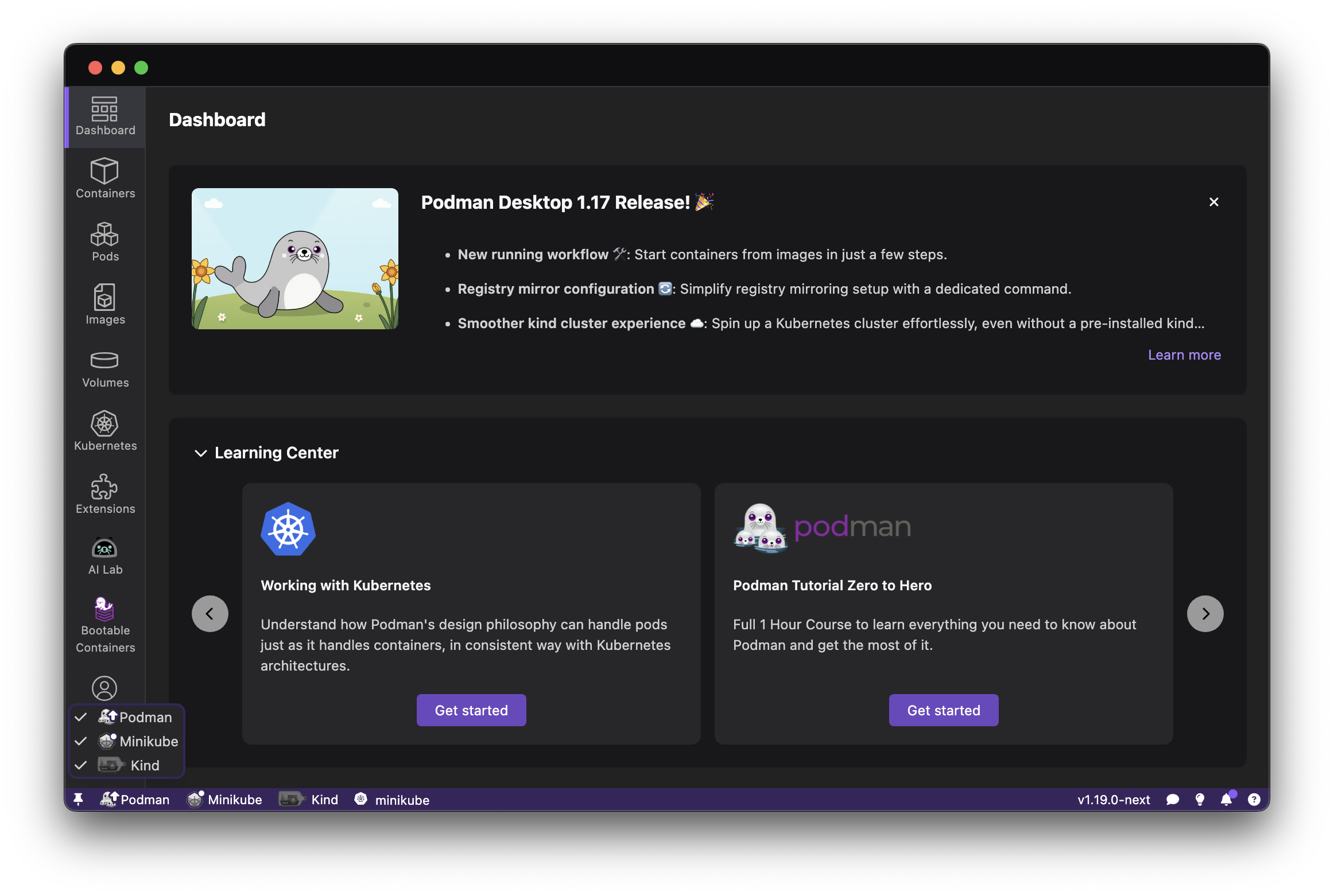 Status bar providers