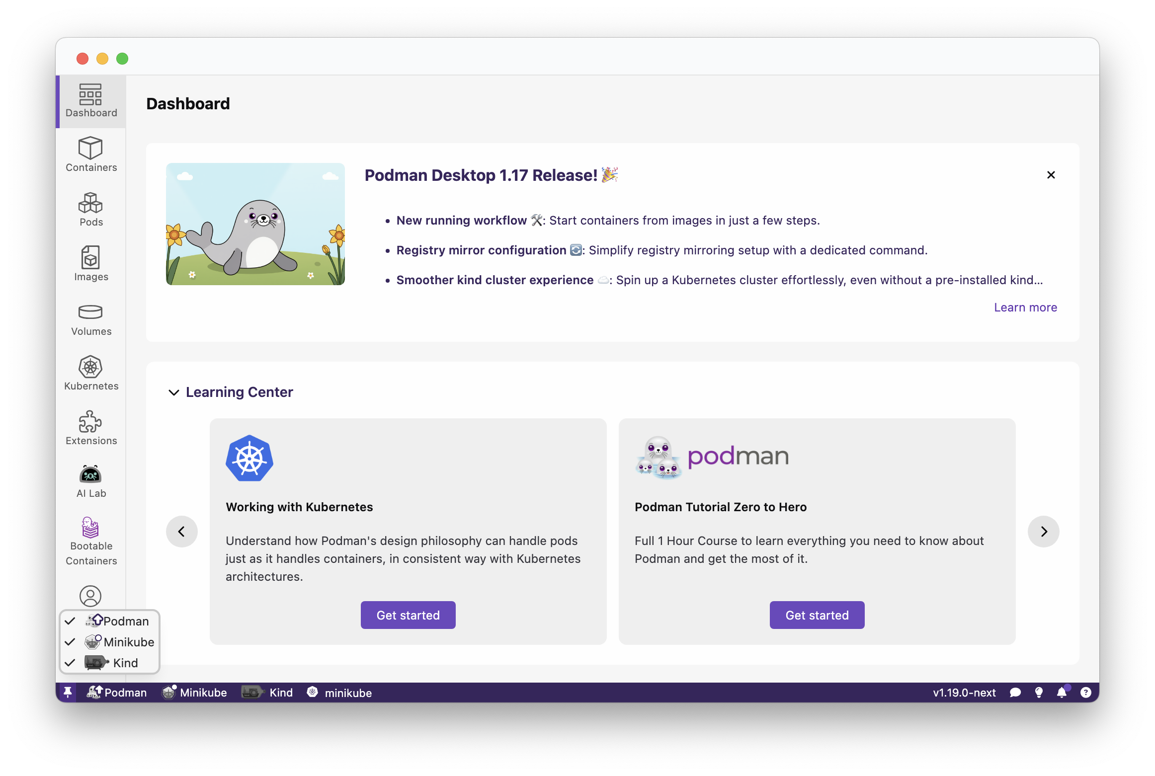Status bar providers