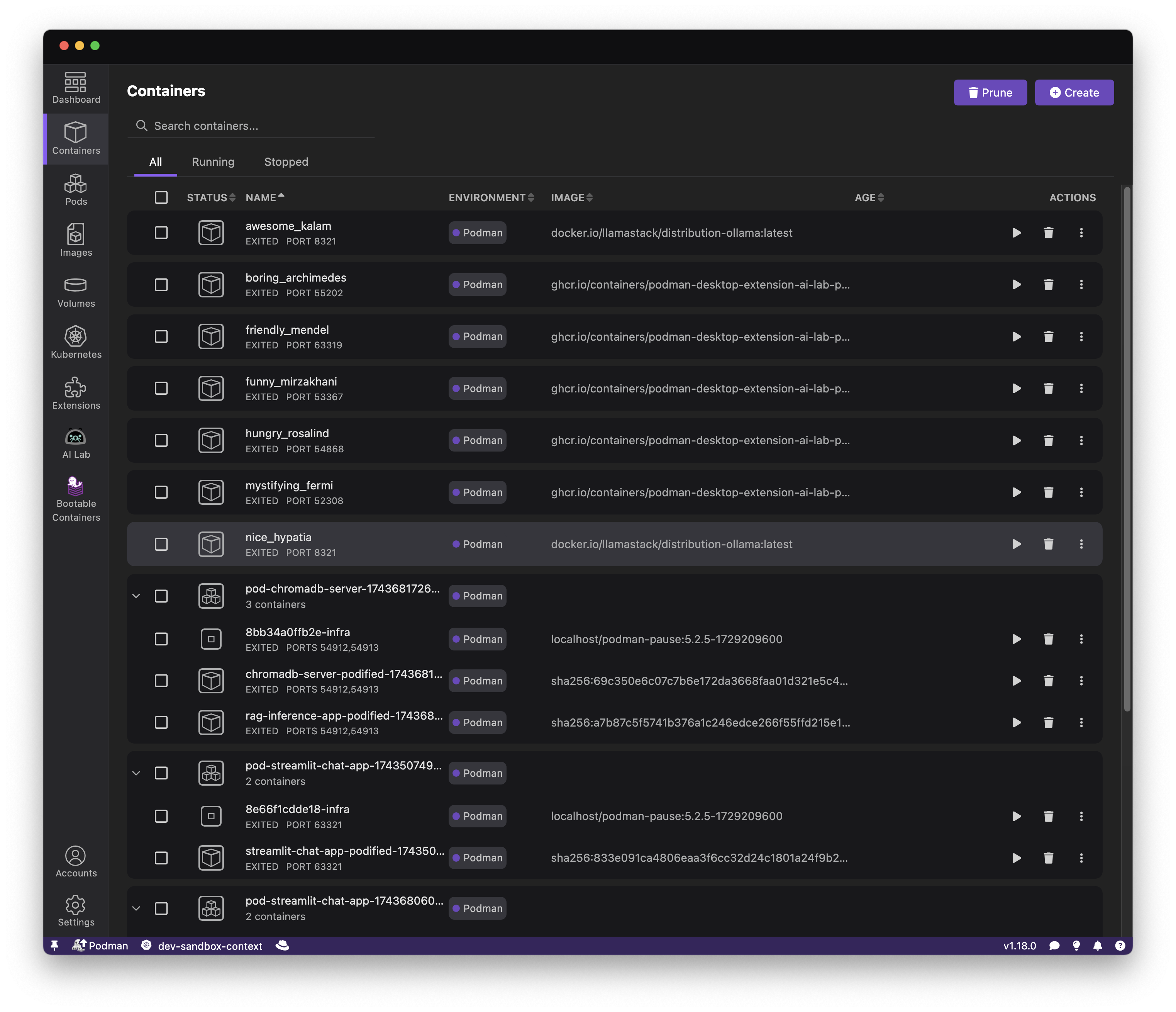 Essential Features for Containers